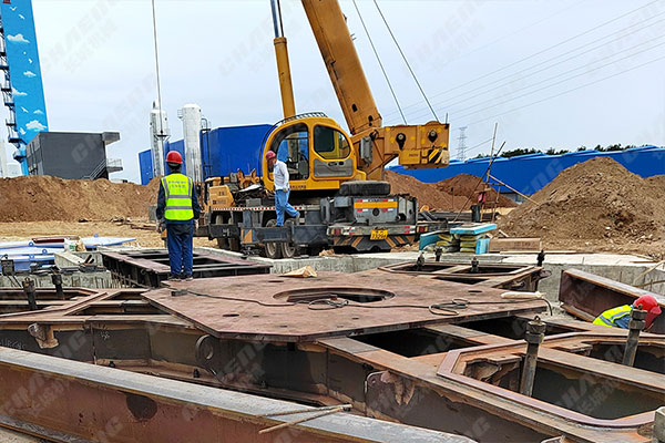 湖北年產(chǎn)60萬噸鋼渣線項(xiàng)目安裝現(xiàn)場(chǎng) 湖北年產(chǎn)60萬噸鋼渣線項(xiàng)目安裝現(xiàn)場(chǎng)